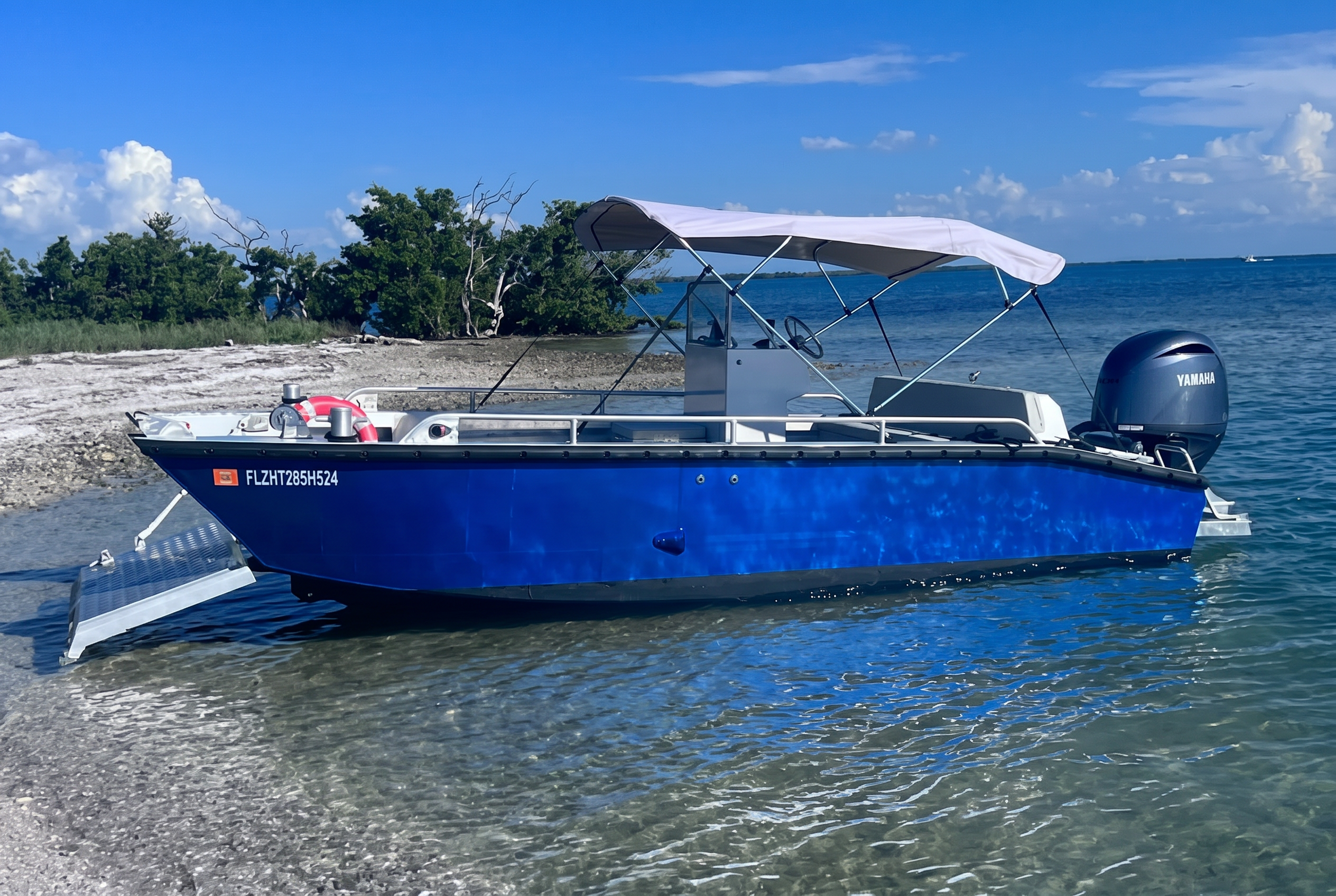 20' Aluminum Landing Craft - Cobalt Blue